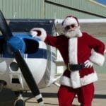 Santa in front of plane 3